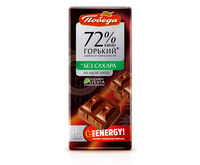 Шоколад Горький без сахара 72% 100гр