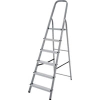 Лестница Lider-Tech 1130106 Scara cu suport metal, 6 trepte, H=1.95m, sarcina max.150kg