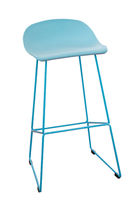 купить Синий пластиковый барный стул и стальные ножки. в Кишинёве