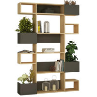 Офисный стеллаж Trendy Niho, Stejar, Antracit 120x171x20cm, raft de carti