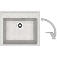 Мойка кухонная со смесителем Dr.Gans Nika 570 + SanDonna F 1069 gri