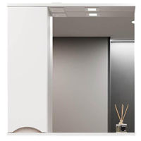 Зеркало для ванной Bayro Elara 750x750 левый белый мат