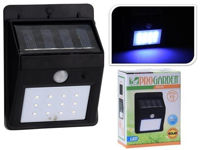 Светильник уличный Promstore 16950 Felinar pe baterie solara 12LED, 12x9cm, de perete, negru
