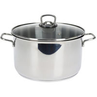 Кастрюля Promstore 49598 cu capac sticla EH 6.3l, D24x14cm, inox