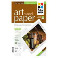 Фото-бумага ColorWay Art Wood Glossy Finne Photo Paper, 230g/m2, A4, 10pack