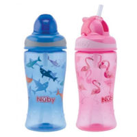 Поильник Nuby NV04016 Поильник с трубочкой Flip It 360 мл. (12 м+)