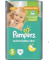 Pampers подгузники Regular 5, 11-18кг. 16шт