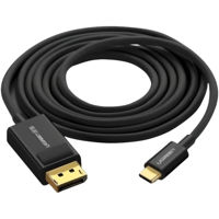 Кабель для IT Ugreen 50994 MM139 Type-C to DisplayPort 4K@30Hz Thunderbolt 3 Compatible 1.5M, Black