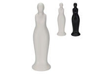 Statueta "Silueta unei femei" 28cm, ceramica, negru/alb