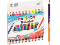 Набор карандашей цветных Carioca BiColor 24шт, 48цветов