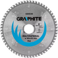 Disc de tăiere Graphite 55H546 Disc de taiat, carbura de siliciu, universal, 185x30mm, 60 dinti