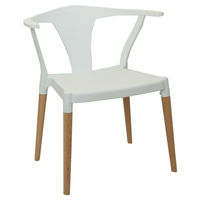 купить Пластиковый стул, деревянные ножки 560x675x750 мм, белый в Кишинёве