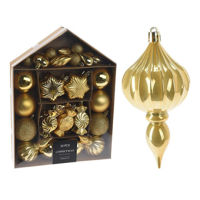 Новогодний декор Promstore 36982 Set decoratiuni pentru brad Campagne, 32buc, cutie