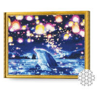 Картина по номерам Art Gallery GA86357 Mozaic cu diamante 40x50cm Delfin si luminite
