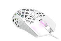 Gaming Mouse Canyon Puncher, Optical, 1000-12000 dpi, 7 buttons, Perforated housing, RGB, White, USB