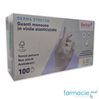 Manusi nesterile vinil DERMA STRETCH fara talc Large Bericah