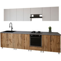 Мебель для кухни Smartex (30166) K4 300сm Alb+Stejar inchis