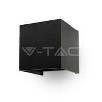 Aplica spot exterior Led 6W patrat negru IP65 4000K V-Tac