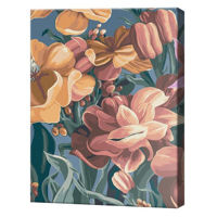 Картина по номерам BrushMe BS53925 Pictura pe numere 40x50cm Eco Floarea stilizata. Diptih 1