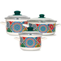 Набор посуды Promstore 51772 Set cratite emailate Sultana 3buc (2l, 3.5l, 5l)
