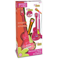 Музыкальная игрушка Bontempi 45214 Chitara electronica cu microfon roz