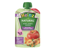 Piure Heinz din fructe de padure cu mere, caise si catina (6+ luni) 90 g