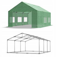 Sera de gradina de tip PRO EXTRA 6x4x3.15 m, suprafata 24 mp, pelicula armata, 2 usi, verde