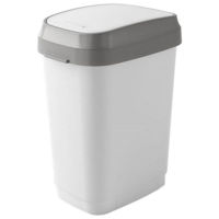 Урна для мусора KIS 54520 Cos gunoi cu capac batant Dual Swing 25l 26x37x48cm alb