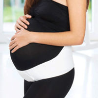 Centura abdominala pentru sustinere prenatala BabyJem White XL