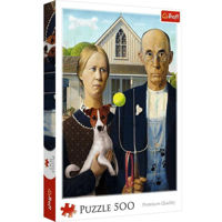 Пазл Trefl 37526 Puzzles 500 American Gothic: Dog Edition