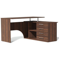 Офисный стол Fabrik Home СК-01 правый орех тёмный
