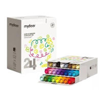 Набор для творчества Mideer MD1260 Set de markere acrilice cu peniță ultra moale, 24 culori