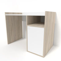 Офисный стол Smartex (10911) Tab Classic 110cm Alb+Stejar Deschis