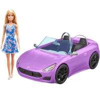 Кукла Barbie HBY29 Barbie și mașina decapotabilă mov