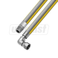 cumpără Furtun pentru gaz D. 1/2" FE/FI cu cot L=150 cm INOX  KAS în Chișinău