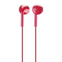 Cellular LIVE EGG-capsule earphone with mic, Red