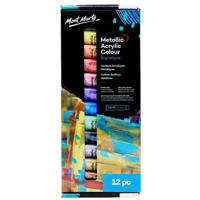 Набор для творчества Mont Marte PMMT1236 Set vopsele acrilice metalic 12cul x 36ml