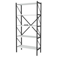 Офисный стеллаж Nex Home Книжный шкаф, 5 отделений, 66x34x157 см, Белый (15-01-01)