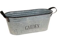 Cos din metal pentru flori "Garden", H16.5cm, oval