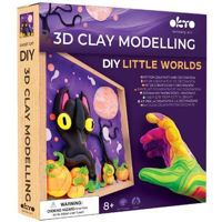 Набор для творчества Okto 20052 Set creativ DIY cu plastilină aerată Air Clay Lumi mici: Pisica-Fantomă