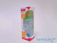 NUK Sticluta First Choice PC plastic 300ml+tetina latex 0-6luni
