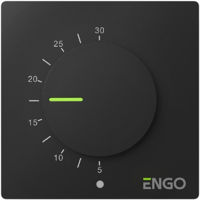 Термостат ENGO Controls ESIMPLE-230B, montaj pe perete, control mecanic, black