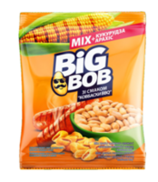 Микс арахис и жареная кукуруза Big Bob со вкусом колбасок BBQ (60г)