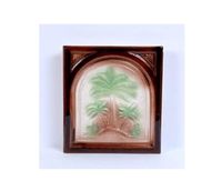Palmier, teracotă culoarea cafeniu cu alb și verde
