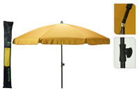 Umbrelă de soare D2m cu picior flexibil, 8 spite, ohra, husa