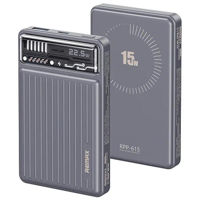 Аккумулятор внешний USB (Powerbank) Remax RPP-615 10KmAh Wireless 20W+22,5W Gray