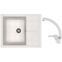 Мойка кухонная со смесителем Dr.Gans Nika 580 + SanDonna F 1069alb