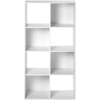 Офисный стеллаж 5five 51856 Raft 67.5x32x134cm, 8 polite, alb