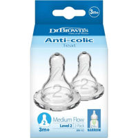Соски для бутылочки с узким горлышком Dr.Brown's (3+) 2 шт