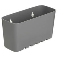 Аксессуар для ванной Tatay 42042 Корзинка прямоугольная 20x8.5x11cm, пластик, серая